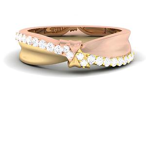 Bague en or 14 carats authentique avec bijoux certifiés IGI en diamant naturel véritable - Product Image 5