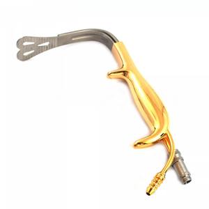 Sambrialmed, certificado CE, fibra óptica, Wieder, depresor de lengua, retractores, 40mm, X105mm, acero inoxidable alemán, chapado en oro, reutilizable - Product Image 1