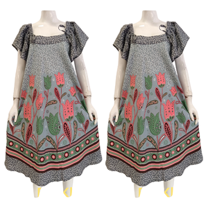 Vestido de verano de rayón de manga corta Ropa de Casa súper cómoda con hermoso patrón floral La mejor calidad - Product Image 6