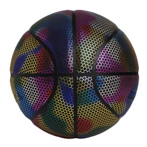 Composite <b>Leather</b> Glow in the Dark <b>Basketball</b> Ball for Promotional Use with Custom Branding and Durable Street Game Design - Product Image 4