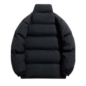 Chaqueta de plumón impermeable cálida de estilo de moda personalizada para hombre, chaqueta acolchada de burbujas acolchada de color sólido para invierno al por mayor, OEM - Product Image 5