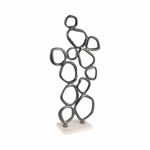 Objet de table en métal moderne de haute qualité, design élégant et artistique, accent décoratif pour la maison et le bureau contemporains, en provenance d'Inde - Product Image 1