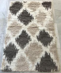 Direct Factory's Hand Knotted <b>Thick</b> Rectangle Moroccan <b>Rug</b> 100% Natural Undyed Wool Eco-Friendly Abstract Pattern Cut <b>Pile</b> - Product Image 5