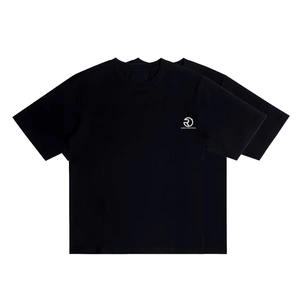 Venta al por mayor logotipo personalizado hombro caído 200GSM algodón pesado de gran tamaño Dtg impresión hombres camiseta - Product Image 3