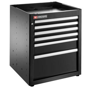 ตู้เก็บเครื่องมือแบบฐานเดียว Facom พร้อมลิ้นชัก 6 ช่อง สีดำ - Product Image 1