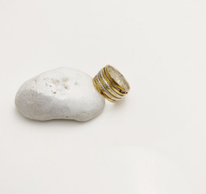 Anillo de fundición informal de alta calidad, anillo bonito de latón y cobre de Plata de Ley 925 pura para mujer - Product Image 3