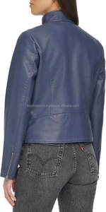 100% Genuine Leather <b>Womens</b> <b>Jacket</b> <b>White</b> Leather <b>Jacket</b> Fashion Leather <b>Womens</b> <b>Jacket</b> - Product Image 2