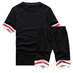 ชุดกีฬาผู้ชายฤดูร้อนปี 2025 เสื้อยืดแขนสั้นผ้าถักสีพื้น ระบายอากาศได้ดี สั่งทำสีได้ 100% - Product Image 2