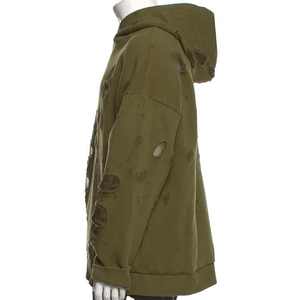 Venta al por mayor logotipo personalizado lavado con ácido color sólido sudaderas con capucha para hombres Venta caliente de alta calidad de tela de secado rápido estilo callejero hombres sudaderas con capucha - Product Image 4