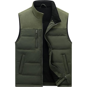 Gilet Bomber <span class=keywords><strong>Senza</strong></span> <span class=keywords><strong>Maniche</strong></span> da <span class=keywords><strong>Uomo</strong></span> con Collo Alto, Design Trapuntato, <span class=keywords><strong>Giacca</strong></span> Invernale Softshell con Logo Frontale - Product Image 6