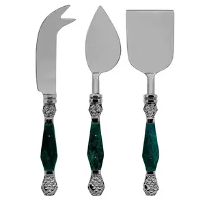 Ensemble de fromage en acier inoxydable avec couteau à dents parfait pour la décoration de mariage et les fournitures de vaisselle de fête - Product Image 1