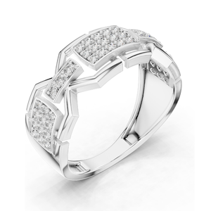 Bague à trois pierres en diamant de culture pour femme, 0,456 CT, clarté VVS-VS EF, or 18 carats, 14 carats, 10 carats et argent 925, rose, jaune - Product Image 5