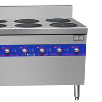 Cuisinière électrique professionnelle à 8 brûleurs à induction pour marmites en terre cuite, robuste, multi-postes, en acier inoxydable 201/304, pour la restauration