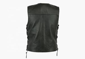 Gilet en cuir pour moto, gilet de moto élégant pour homme, cuir véritable de haute qualité, respirant, imperméable, vêtements de sport - Product Image 2