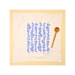 Paño de Cocina Extra Grande de Jacquard Azul con Pequeños Diseños Florales, 18x30 Pulgadas, 520GSM, 100% Algodón, Bordado con Icono de Golf, Alta Absorbencia, Hecho en India - Product Image 1