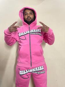 Chándal personalizado con estampado de hojaldre para hombre, chándal de lana de algodón, ropa deportiva para gimnasio, Sudadera con capucha y Jogger de invierno para hombre, Sudadera con capucha 500 Gsm para hombre - Product Image 5