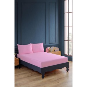 Varol Ranforce 100% Cotton Bed Set 4-Piece Plain Solid <b>Pattern</b> King Size Flat <b>Fitted</b> <b>Sheets</b> for Home Hospital Use Customizable - Product Image 4