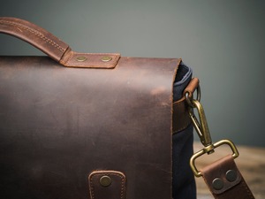 Men Messenger Bag for Laptops 12 13 14 15 16 Inch Leather and Canvas <b>Computer</b> Personalized for Students and Commuters CLB-0010 - Product Image 6