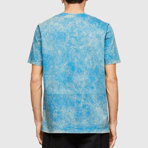 Camiseta con lavado ácido para hombre con logotipo personalizado al por mayor, ropa informal de manga corta de algodón 100% - Product Image 2