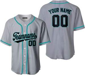 Sublimación personalizada Uniforme de béisbol para hombre Jersey con botones de alta calidad con pantalones cortos y pantalones cortos a la venta - Product Image 3
