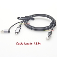 Cable de Consola USB C a RJ45 8P8C, CAT6, Serial, Rollover, Compatible con Cisco, con Chip FTDI RS-232 para Router y Switch