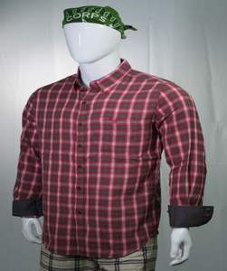 Camisa de manga larga de franela de algodón 100% para hombre superventas, cuello levantado a la moda, estampado OEM personalizado para la temporada de otoño - Product Image 6