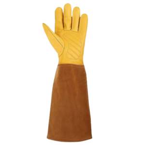 Manchette arrière en cuir de vachette renforcé de qualité supérieure et cuir fendu Sécurité industrielle Gants de soudage robustes Protection des mains - Product Image 1