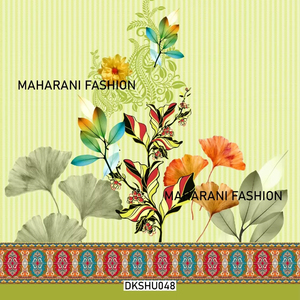 Vestido con estampado floral de secado rápido ecológico de nueva moda Popular para uso en exteriores Hecho de poliéster/algodón con fondo verde - Product Image 3