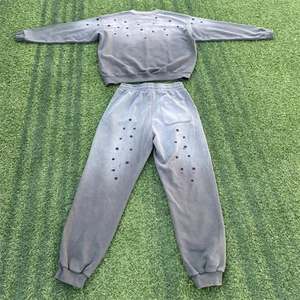 LOGOTIPO personalizado Sun Fade Sweat Suits Serigrafía Pantalones de chándal y camisa al por mayor personalizado - Product Image 4