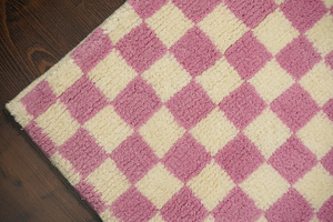 Boho Bliss tapis en laine moderne fait à la main lavable tissé à la main esprit bohème tapis en peluche pour infuser l'espace domestique de style bohème - Product Image 3