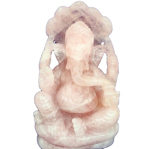 Escultura tallada a mano de cuarzo rosa, estatua tallada a mano, Piedras naturales, piedra curativa de cristal - Product Image 1