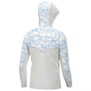 Sudadera con capucha de pesca de fibra de bambú con patrón en blanco deportivo ligero Upf 50 + Uv Soft Quick Dry Performance Sudadera CON CAPUCHA DE PESCA OEM con servicio - Product Image 5