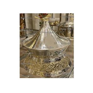 Plato de frotamiento de latón martillado con soporte de hierro Calidad superior Tamaño personalizado Comida Buffet Plato de frotamiento en La India - Product Image 5