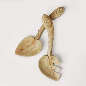 Natural Mango Wood Handmade Salad Server Set of 2 <b>Kitchen</b> Ware and Hotel Ware <b>Kitchen</b> Accessories <b>Kitchen</b> <b>Gadgets</b> - Product Image 1