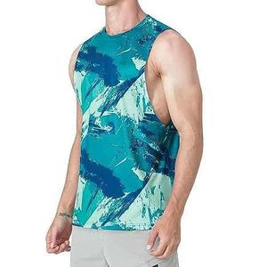 Camiseta sin mangas deportiva con estampado de logotipo personalizado OEM, chaleco deportivo informal de alta calidad, cuello con capucha, tejido transpirable de poliéster, Color sólido para - Product Image 3