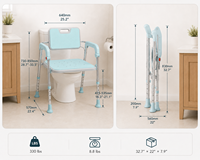 Chaise de toilette robuste pour maisons de retraite et établissements de soins à long terme