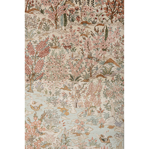 Tapis en soie noué à la main Gulmarg vert, motif floral, forme rectangulaire pour la maison - Pae-6438, tapis pour chambre et salon - Product Image 3