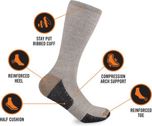 4-Pack Comfort Crew Socks Meilleure qualité Tissu chaud d'hiver unisexe avec logo haut de gamme en blanc rouge Nouveau design utilisable - Product Image 2