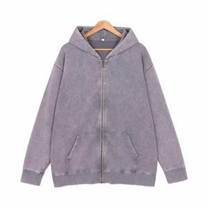 High Quality Men's 100% Cotton Winter Hoodies Custom Logo Vintage Wash Acid Wash Pullover - Product Image 3
