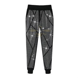 <b>Top</b> Quality Rhinestone Tracksuit Casual Streetwear Look <b>Sparkly</b> Design Rhinestone Tracksuit - Product Image 4