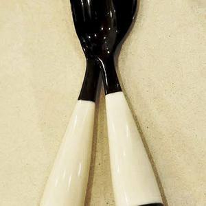 Juego de Utensilios para Ensalada de Madera Natural con 2 Espátulas, Hechos a Mano, Sostenibles, Artesanía Internacional Mirha, Tamaño S - Product Image 6