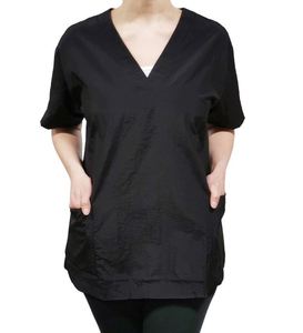 Áo Chà Màu Xanh Dương Cổ Chữ V, Áo Choàng Chải Chuốt Tạo Mẫu Với Tên Tùy Chỉnh Đồng Phục Mát Xa Chải Chuốt Móng Tay Cho Salon - Product Image 2