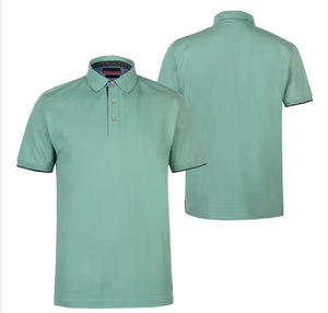 เสื้อโปโลผ้าฝ้ายผ้าไหมปักโลโก้สำหรับผู้ชาย - Product Image 6