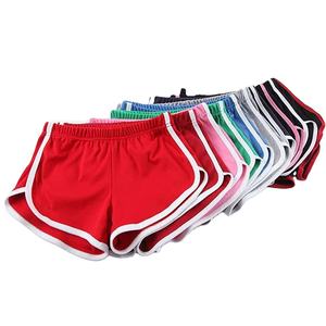 Shorts Casuales a Rayas Tejidas de Cintura Media para Mujer, Tejido Ecológico Transpirable de Spandex/Poliéster, Cierre con Cordón y Lazos - Product Image 4