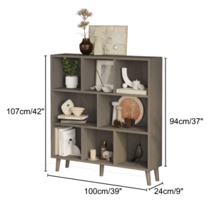 Bibliothèque Bristol moderne de style européen Conception modulaire en bois de haute qualité, robuste, élégante, certifiée FSC, bureau à domicile et chambre à coucher - Product Image 5