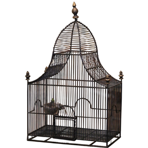 กรงนกวิกตอเรียสองชั้นหรูหรากรงไม้หรูหราพร้อมรายละเอียดโค้งบ้านนกสัตว์เลี้ยงสไตล์โบราณในราคาขายส่ง - Product Image 5