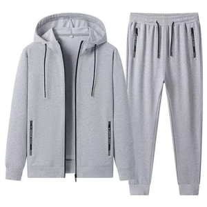 High Quality Winter Lightweight Hooded Casual Solid Pattern Men Tracksuit with Breathable Quick Dry Fabric Custom Design - Product Image 3