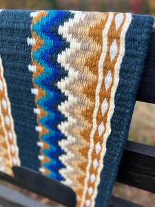 Western Show Horse Saddle Blanket Diseño de Nueva Zelanda Manta de sillín de lana hecha a mano Top Wool Saddle Pad Size - Product Image 6