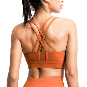 Breathable <b>Cheap</b> Price Quick Dry Wholesale Medium Support Seamless Sports Bra New Stock Ronpex International Spandex/Nylon - Product Image 2