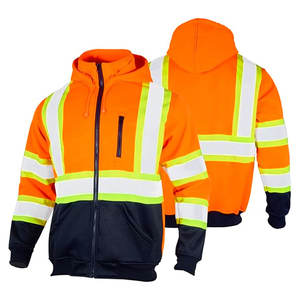 Sudadera con capucha de uniforme de trabajo de alta calidad Super Visible Hivis chaqueta de sudadera de seguridad reflectante al por mayor sudaderas con capucha de alta visibilidad - Product Image 4